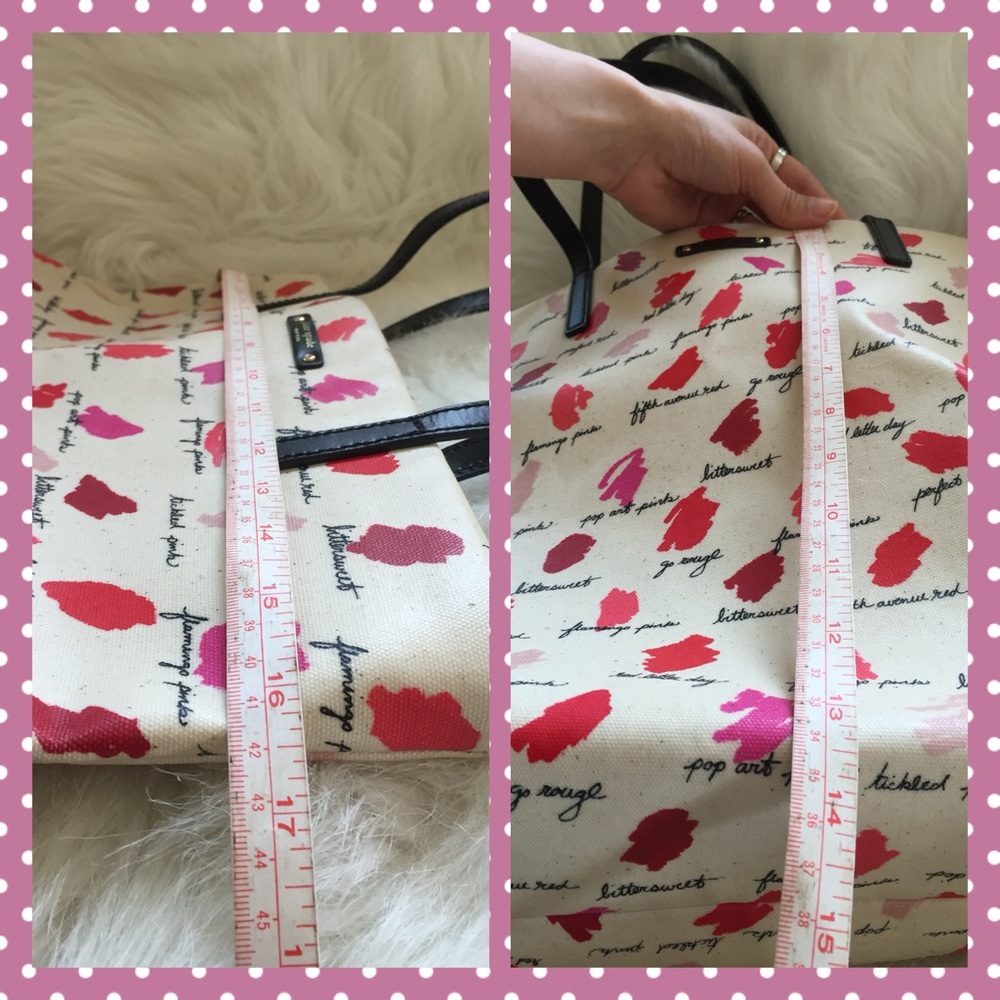 SOLD SOLD SOLD Kate Spade ♠️ lipstick smudge tote - Picture 3 of 8